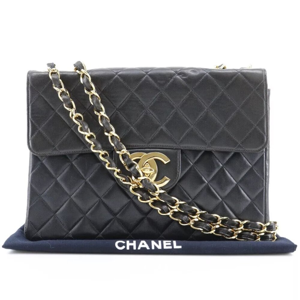 CHANEL ChainShoulder Shoulder Bag A04412 Deca Matelasse 30 Double chain bl...